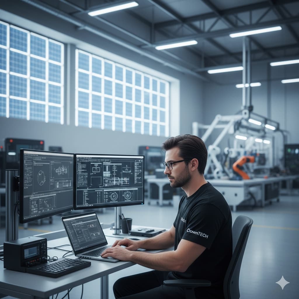 CrownTECH engineer managing campus network architecture and IT infrastructure