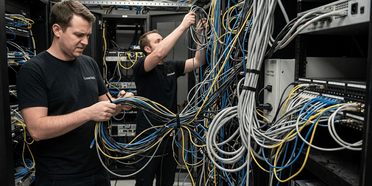 1. Poor Cable Planning (Electromagnetic Interference & Bad Routing)